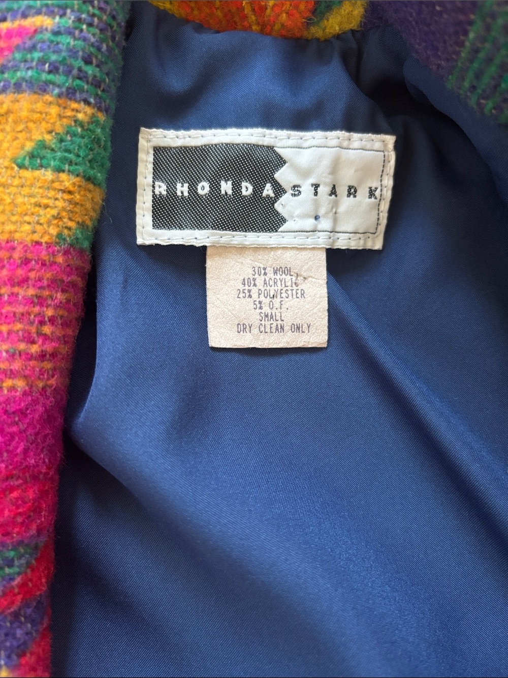 Rhonda Stark Colorful Aztec Pattern Cropped Jacket - Multicolor - Picture 2 of 3